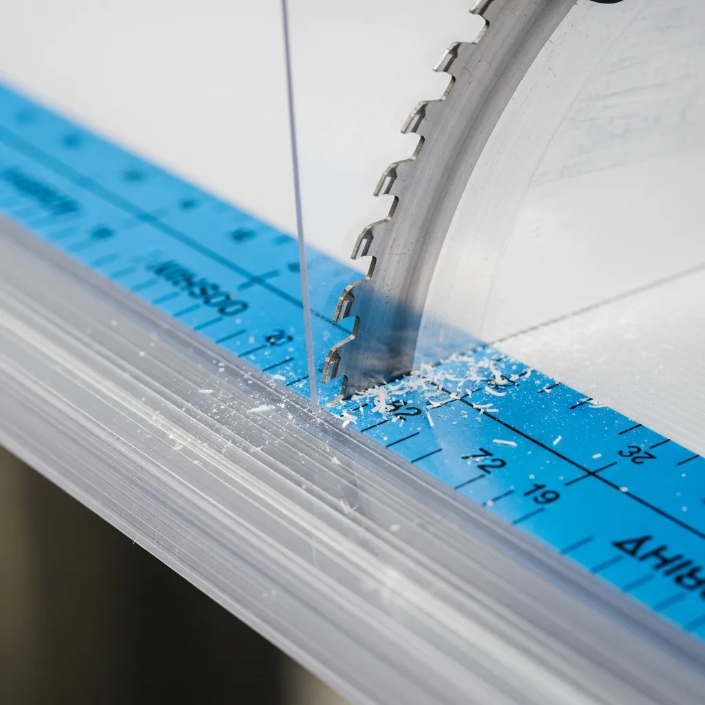 Hướng dẫn cách cắt tấm lợp polycarbonate đúng kỹ thuật bằng cưa răng mịn từ chuyên gia Triệu Hổ